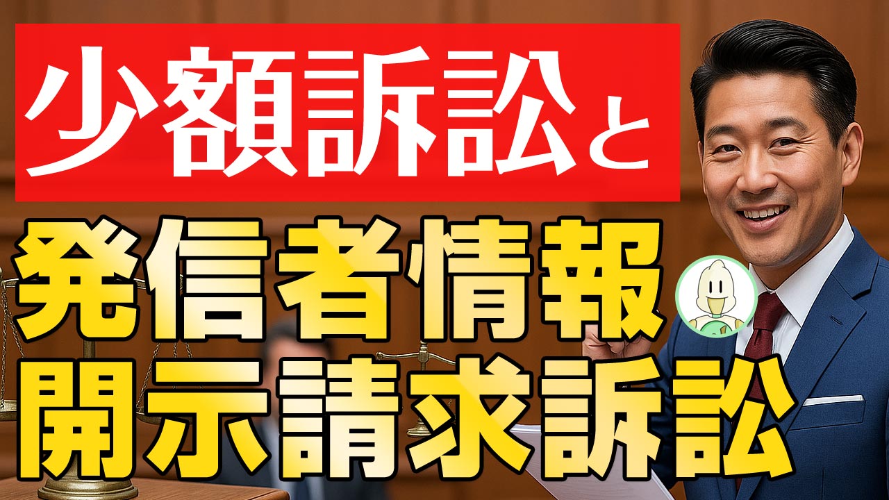 少額訴訟と発信者情報開示請求訴訟のイメージ