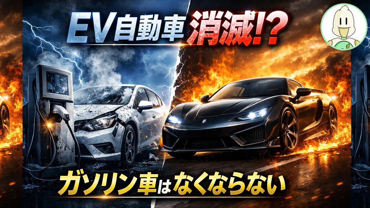 EV自動車消滅の危機！？ガソリン車はなくならないのイメージ
