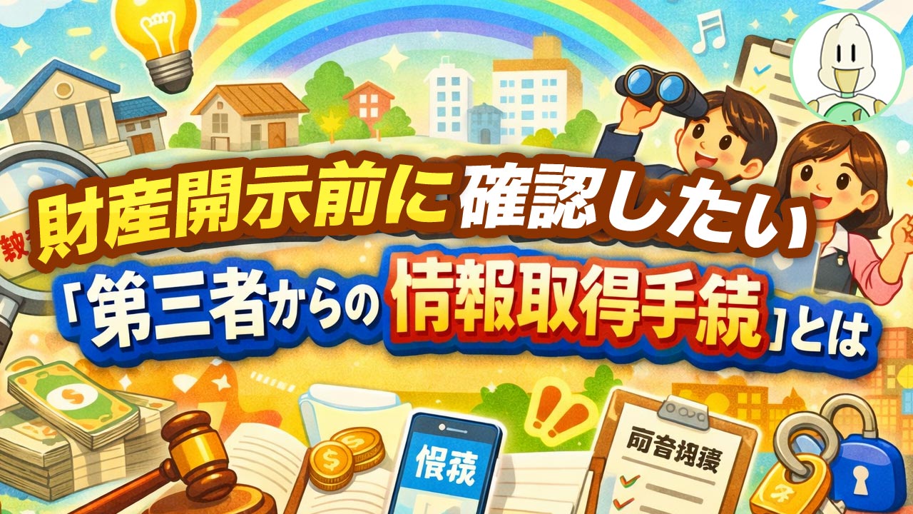 財産開示の前に検討したい「第三者からの情報取得手続」とはのイメージ